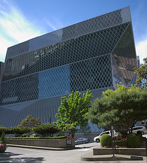 Seattle’s new library from the outside